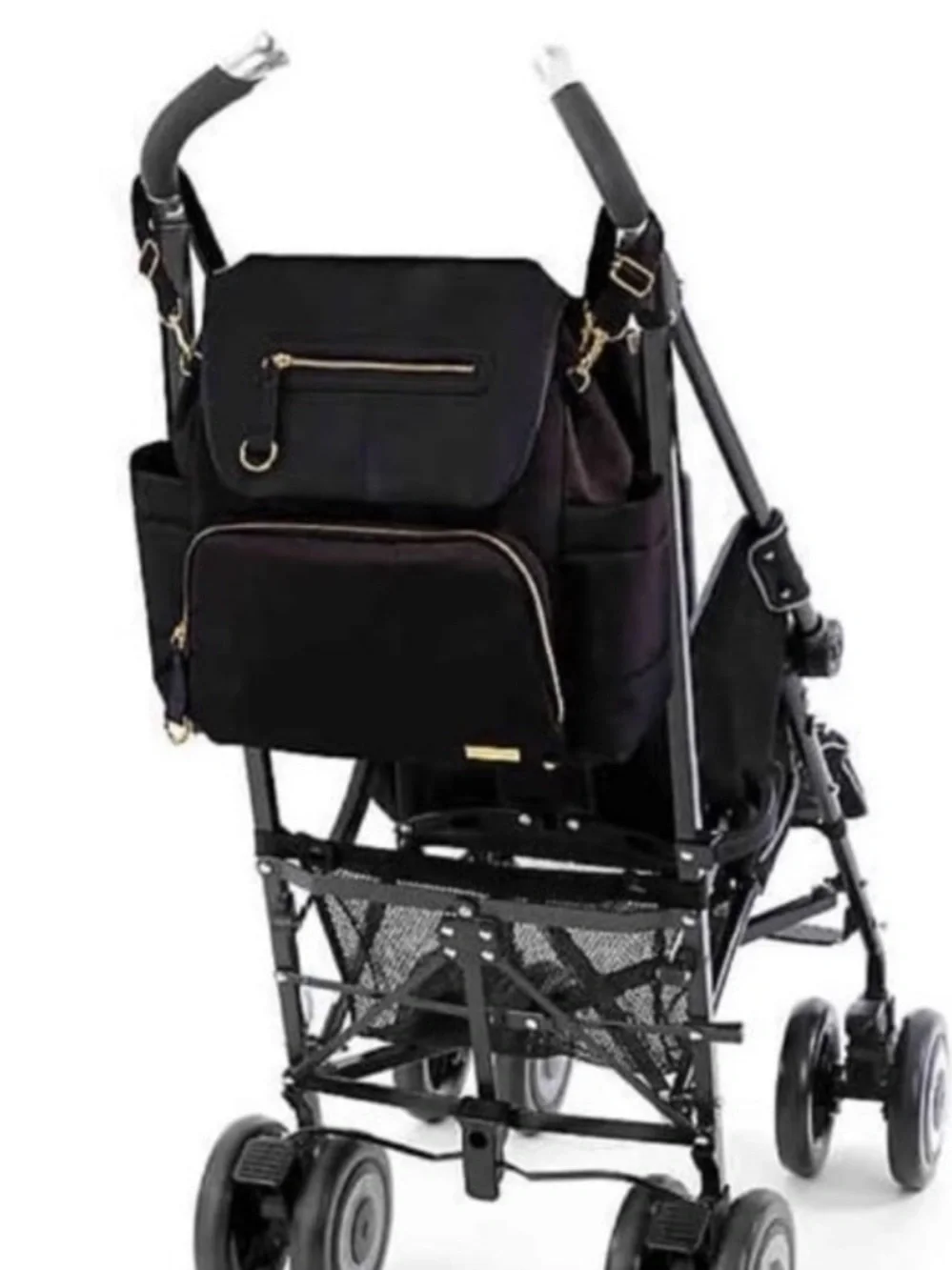 Skip Hop Black and gold Diaper Backpack Tote